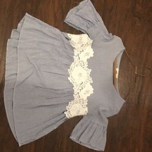Million blue/white top, size small